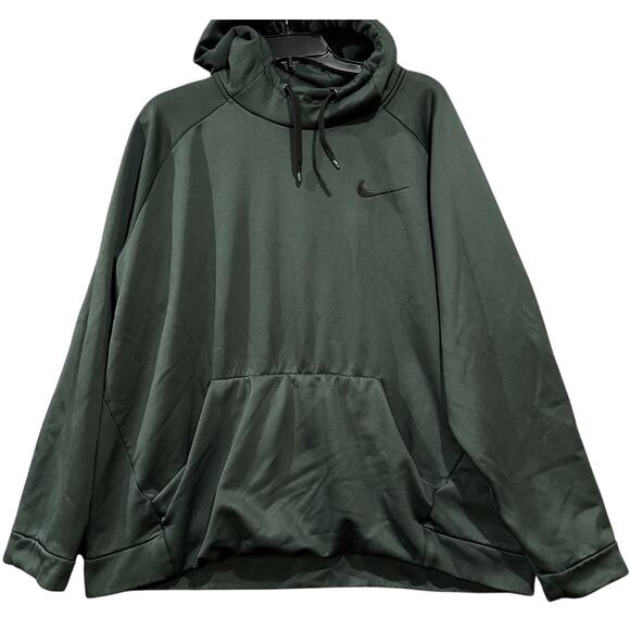 Nike Dri-FIT Hoodie Men 2XL Green Pullover Sweatshirt Athletic 826671-372 XXL - Picture 1 of 8